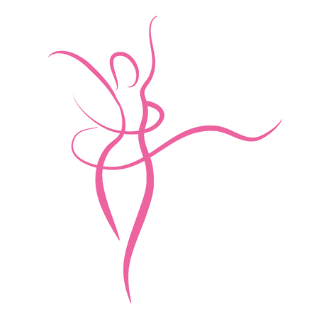 Woman silhouette yoga abstract leaves symbol vector illustration graphic designのイラスト素材