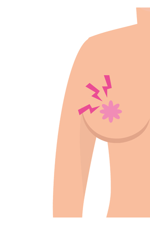 Breast cancer signのイラスト素材