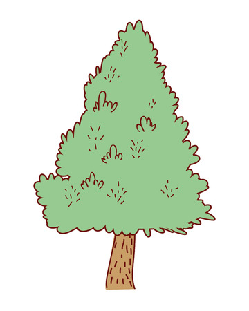 Tree drawing cartoon isolated vector illustration graphic designのイラスト素材