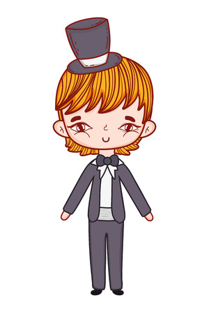 Groom cute drawings cartoonのイラスト素材