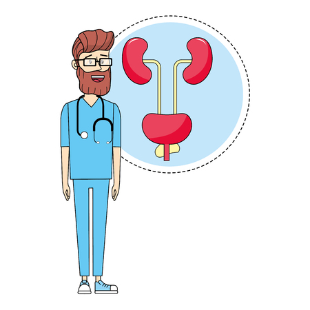 Doctor and medicine cartoonのイラスト素材