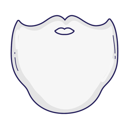 Santa beard cartoon vector illustration graphic designのイラスト素材