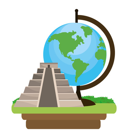 pyramid structure iconのイラスト素材