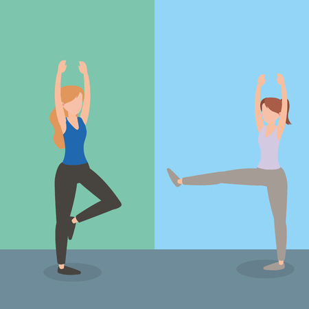 health fitness cartoonのイラスト素材