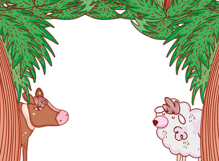 nativity scene cartoonのイラスト素材