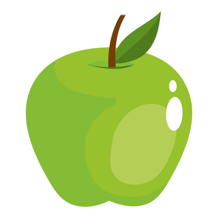 Green apple fruit isolatedのイラスト素材
