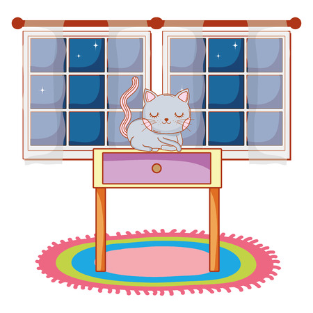 cute kitty cat cartoonのイラスト素材