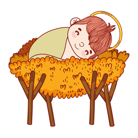 Christmas nativity scene cartoonのイラスト素材