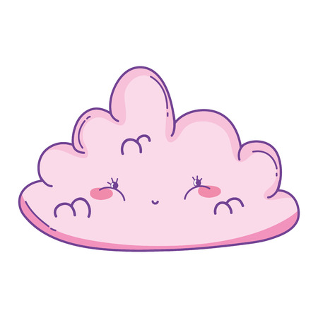 Cute cloud cartoonのイラスト素材