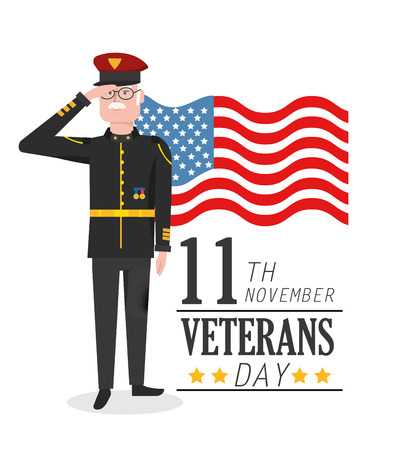 veterans day patriotic celebration of military vector illustrationのイラスト素材
