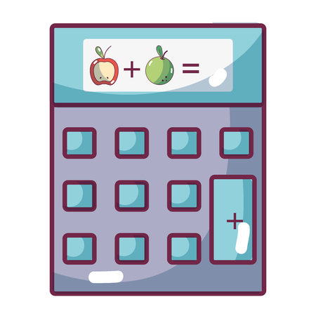 market calculator cartoonのイラスト素材