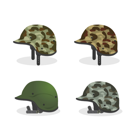 set military helmet object to veterans celebrationのイラスト素材
