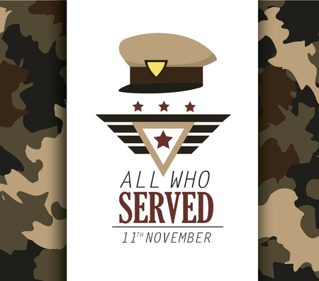 policeman cap symbol to veterans dayのイラスト素材