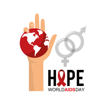 world aids day prevention campaign vector illustrationのイラスト素材