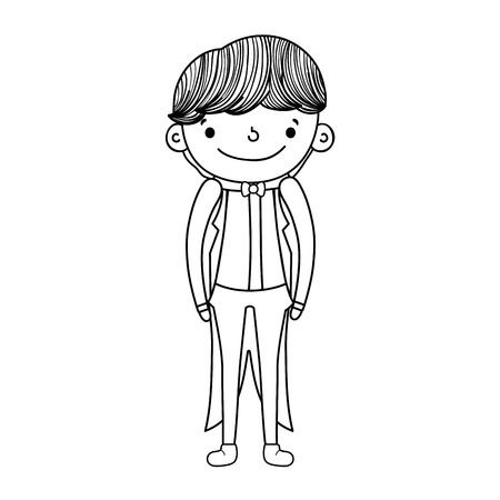 groom wedding male cute cartoon vector illustration graphic designのイラスト素材