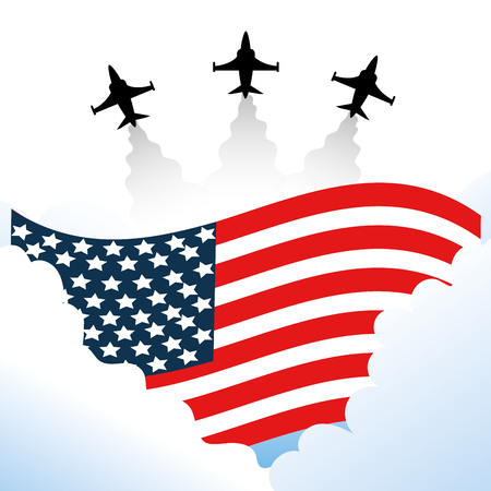 Flag design, United states america usa independence day and country theme Vector illustrationのイラスト素材