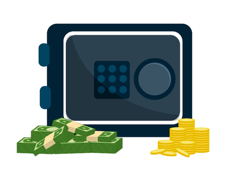 Strongbox design, Money financial commerce market market payment and buy theme Vector illustrationのイラスト素材