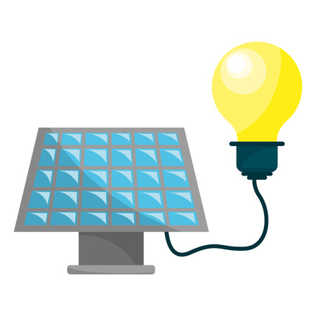 Isolated eco solar panel, Concept of Ecology renewable conservation saving support bio and environment Vector illustrationのイラスト素材