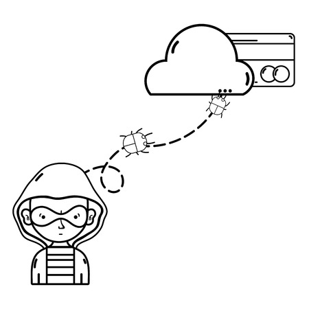 Security system icon set, Warning protection danger web and alert theme Vector illustrationのイラスト素材