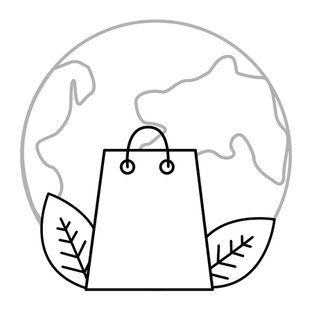 Isolated eco bag, Concept of Ecology renewable conservation saving support bio and environment Vector illustrationのイラスト素材