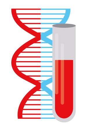 Blood tube design, Concept of hiv prevent support sexual aid disease and sickness Vector illustrationのイラスト素材