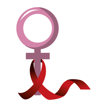 Hiv ribbon design, Concept of prevent support sexual aid disease and sickness Vector illustrationのイラスト素材