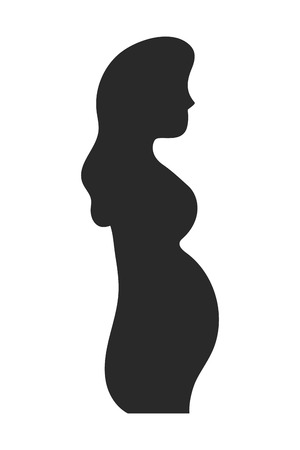 Pregnant woman design, Concept of belly pregnancy maternity female mother and expecting Vector illustrationのイラスト素材