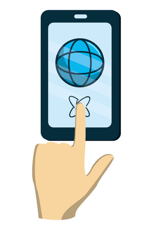 Smartphone design, Cellphone mobile digital phone and technology theme Vector illustrationのイラスト素材