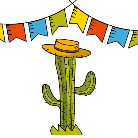 Cactus design, Plant desert movie nature art summer and mexico theme Vector illustrationのイラスト素材