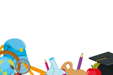 study elements cartoon vector illustration graphic designのイラスト素材