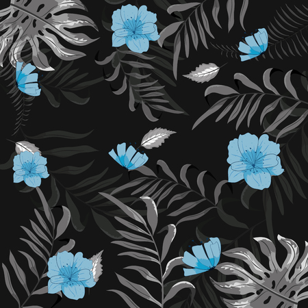seamless floral pattern cartoon vector illustration graphic designのイラスト素材