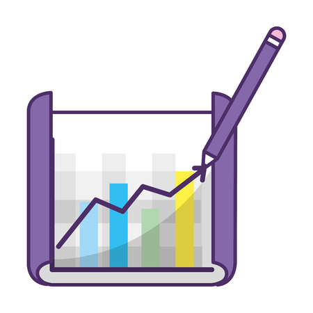 technology ecommerce statistical information cartoon vector illustration graphic designのイラスト素材
