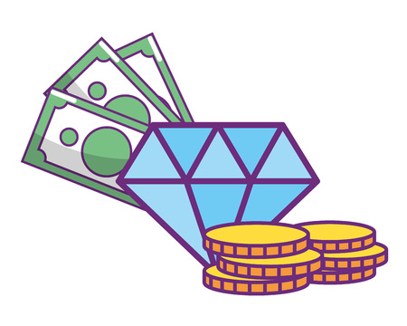 online stock exchange elements cartoon vector illustration graphic designのイラスト素材