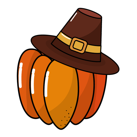 happy thanksgiving elements cartoon vector illustration graphic designのイラスト素材