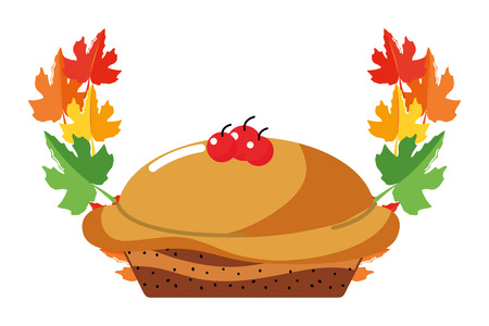 happy thanksgiving elements cartoon vector illustration graphic designのイラスト素材