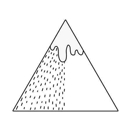 adventure landscape with snow mountain vector illustration designのイラスト素材