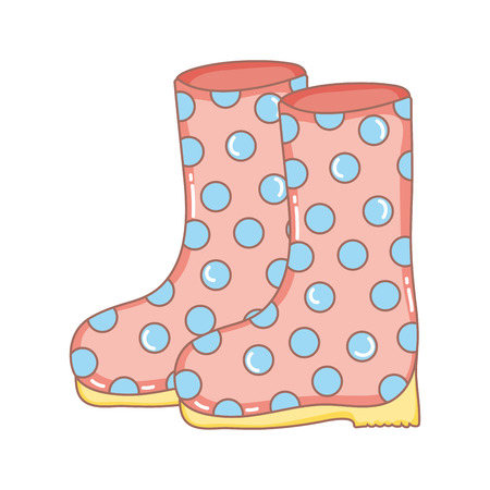 gardener boots rubber icon vector illustration designのイラスト素材