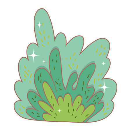 cute fairytale bush icon vector illustration designのイラスト素材
