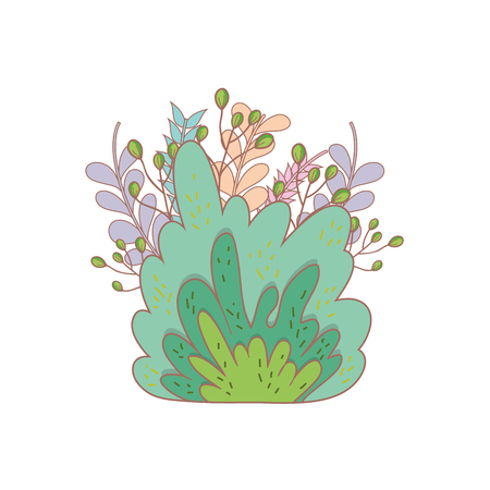 cute fairytale bush icon vector illustration designのイラスト素材