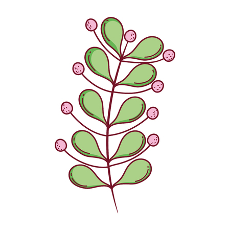 christmas leafs decoration icon vector illustration designのイラスト素材