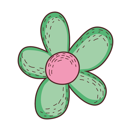 cute flower drawn icon vector illustration designのイラスト素材