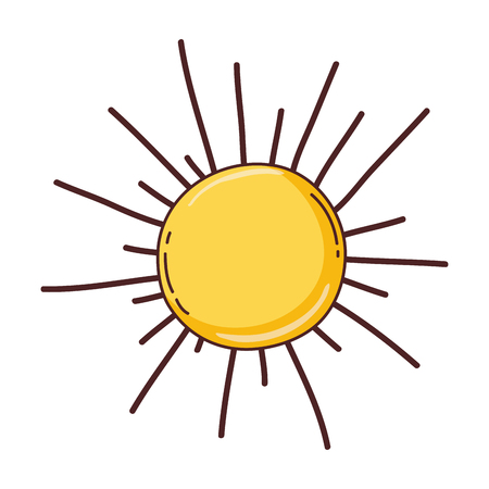 cute sun drawn icon vector illustration designのイラスト素材