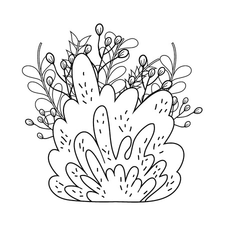 cute fairytale bush icon vector illustration designのイラスト素材
