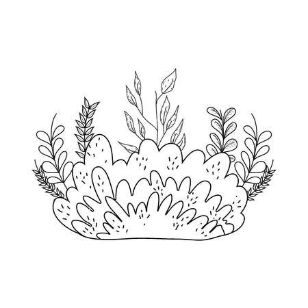 cute fairytale bush icon vector illustration designのイラスト素材