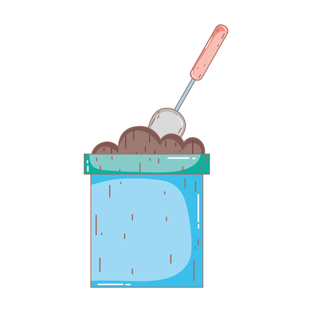 ground bag with shovel handle vector illustration designのイラスト素材
