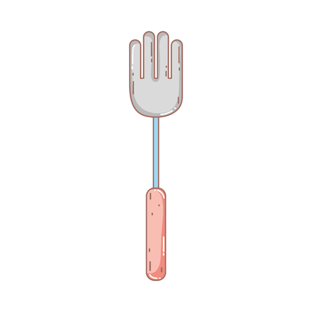 gardening rake isolated icon vector illustration designのイラスト素材