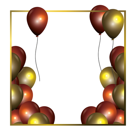 luxury and elegant  golden christmas balloons decorations cartoon vector illustration graphic designのイラスト素材