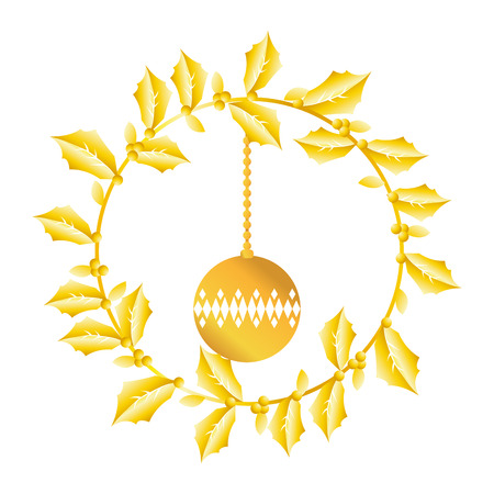 christmas ball with decoration cartoon vector illustration graphic designのイラスト素材