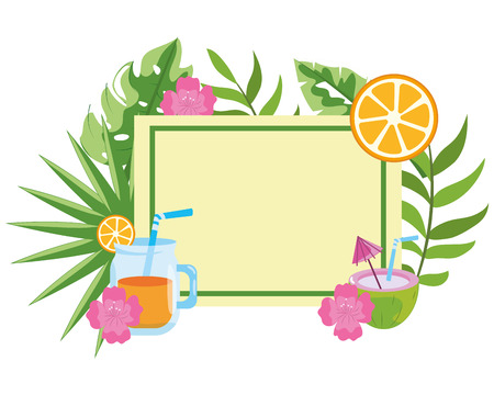 delicious fresh juice glass square icon cartoon vector illustration graphic designのイラスト素材