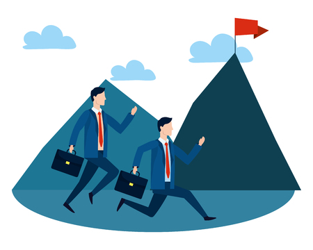 successful businessmen avatar cartoon vector illustration graphic designのイラスト素材